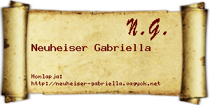 Neuheiser Gabriella névjegykártya